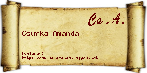 Csurka Amanda névjegykártya